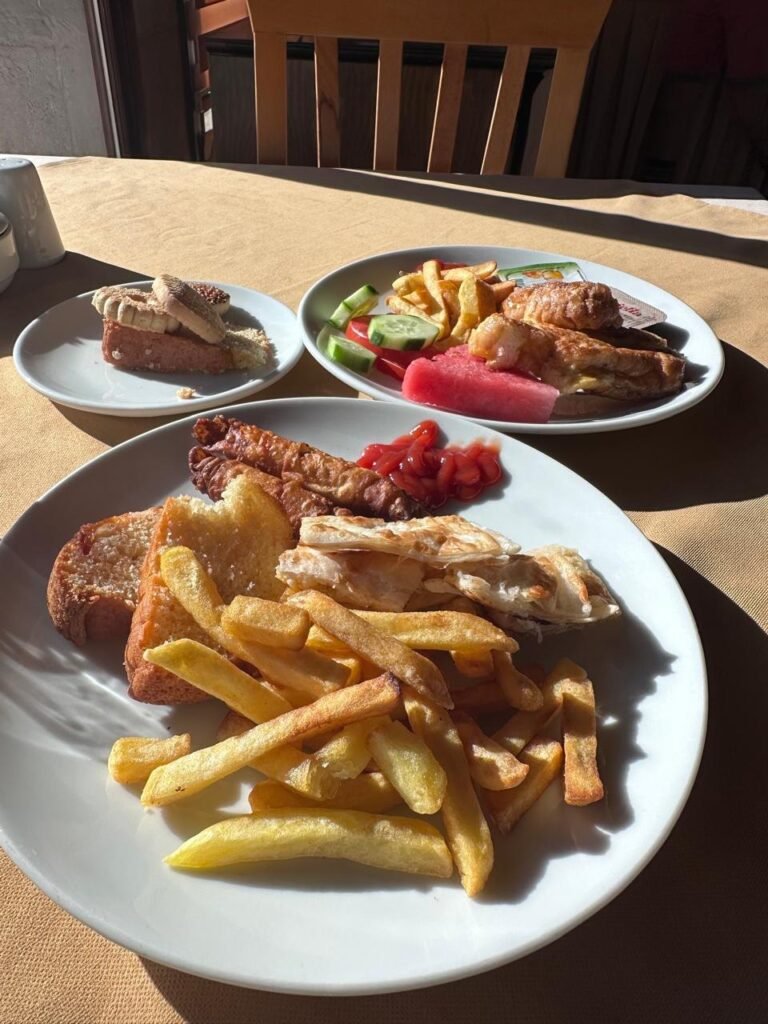Breakfast plates in the sun in Cappadocia